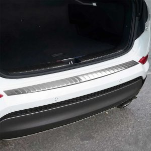 Hyundai Tucson Rear Bumper Sill Cover - Omac - S.Steel - Gloss Silver - '16-'18